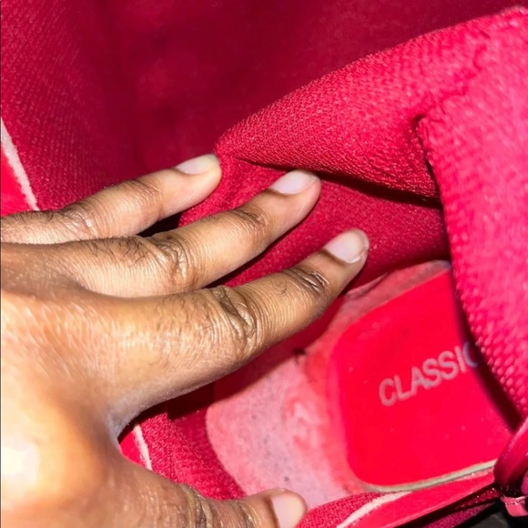 Classique Red Corduroy & Black Satin Ribbon WMNS Boots SZ: 9 - Picture 7 of 7